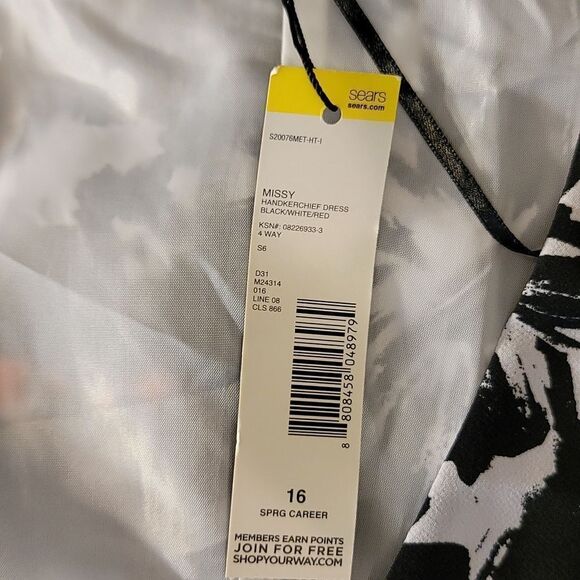 BRAND NEW METAPHOR HANDKERCHIEF FIT-AND-FLARE V-NECK SLEEVELESS FLORAL DRESS - Picture 13 of 15